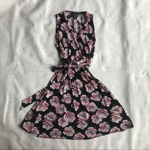 Pink peonies wrap dress from Mango